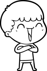 cartoon happy man