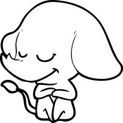 cartoon smiling elephant