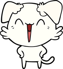 happy little dog cartoon