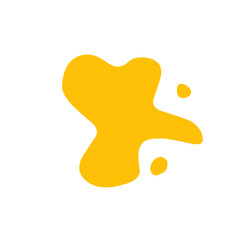 yellow cheese liquid splash vector element