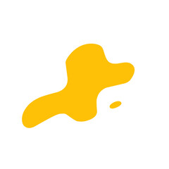 yellow cheese liquid splash vector element