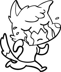 crying fox cartoon