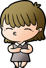 Obraz premium cartoon woman