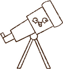Telescope Charcoal Drawing