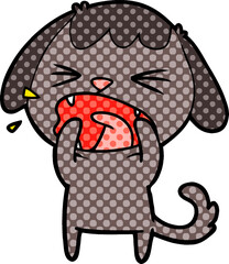cute cartoon dog barking