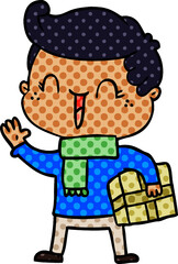 cartoon laughing boy