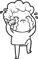 cartoon man crying