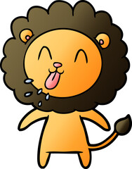 happy cartoon lion