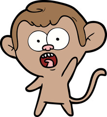 cartoon shocked monkey