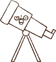 Telescope Charcoal Drawing
