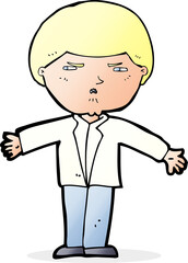 cartoon annoyed man