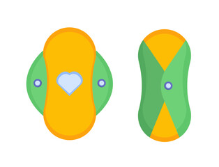 Set for menstruation vector concept