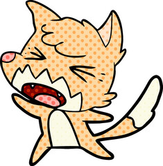 angry cartoon fox