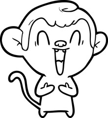 cartoon laughing monkey