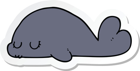 sticker of a cute cartoon seal
