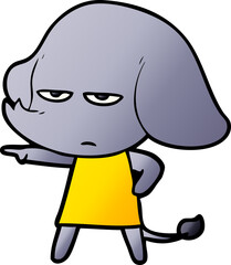 annoyed cartoon elephant