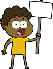 cartoon man gasping in surprise