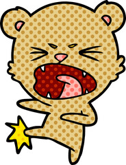 angry cartoon bear
