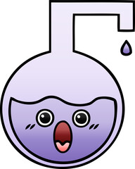 gradient shaded cartoon of a science experiment