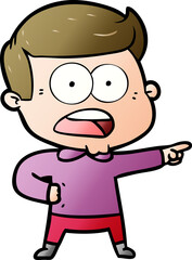 cartoon shocked man