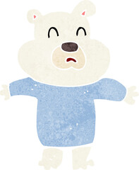 cartoon unhappy polar bear