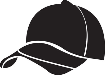 Realistic back front and side view black baseball cap isolated on white background vector