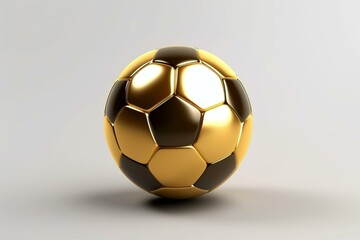 3D illustration of soccer ball on white background. Generative AI