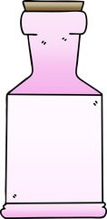 gradient shaded quirky cartoon potion bottle