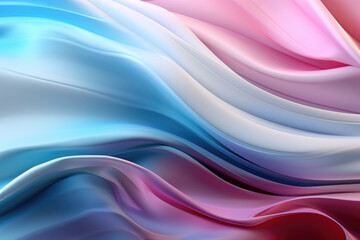 Obraz premium Abstract design with vibrant pink, blue and white waves. Colorful wavy pattern creates an eye-catching and modern visual.