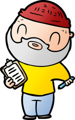 cartoon bearded man