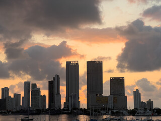 sunset in the city Cartagena de indias 