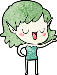 cartoon elf girl