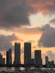 sunset in the city Cartagena de indias 