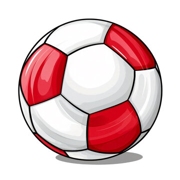 Game sports soccer ball flat illustration close-up isolated on white background