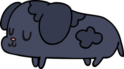 cartoon illustration kawaii of a cute dog
