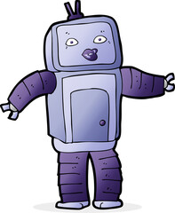 funny cartoon robot