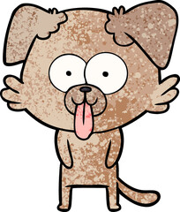 cartoon dog with tongue sticking out