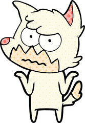 cartoon annoyed fox