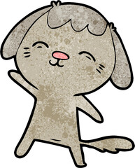 happy cartoon dog