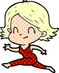 cartoon friendly girl