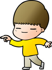 cartoon smug boy