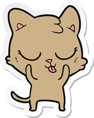 sticker of a cartoon cat