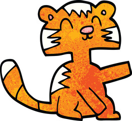 cartoon doodle happy cat