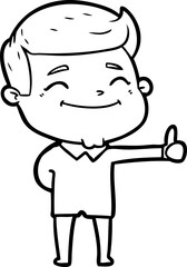 happy cartoon man