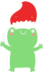 cute christmas frog