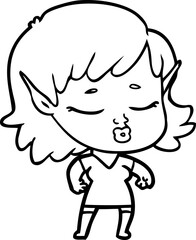 pretty cartoon elf girl