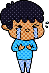 cartoon boy crying