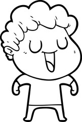 laughing cartoon man