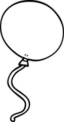 line drawing cartoon balloon