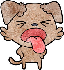 cartoon disgusted dog